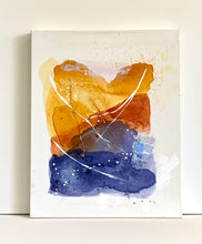 Load image into Gallery viewer, Side view of gallery wrapped canvas art showing painted edges
